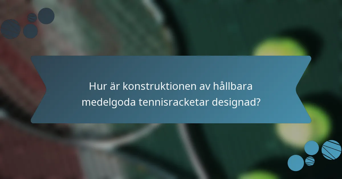 Hur är konstruktionen av hållbara medelgoda tennisracketar designad?